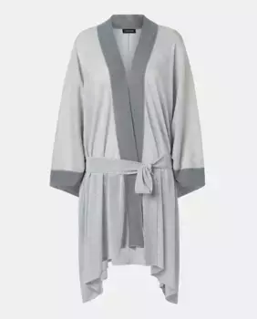 Тонкая накидка из люрекса с контрастными краями Latouche, серый