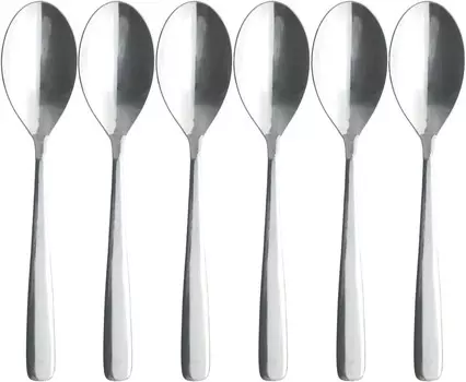 Тонкая обеденная ложка, 5 + 1 шт., 7,2 дюйма (18,4 см), нержавеющая сталь, производство Nagao