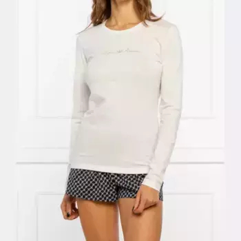 Тонкая пижама сверху Emporio Armani, бежевый