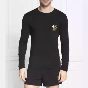 Тонкая пижама сверху Emporio Armani, черный
