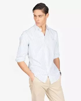 Тонкая полосатая мужская рубашка Harper & Neyer, светло-синий