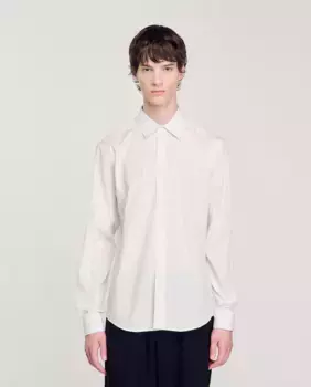 Тонкая полосатая мужская рубашка Sandro, белый