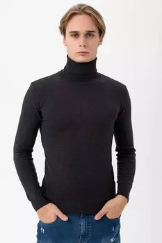 Тонкая рубашка-поло тонкой вязки Felix Hardy, серый