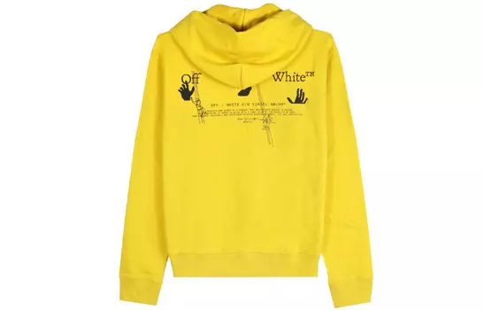 Тонкая толстовка с капюшоном с логотипом Workers Off-White, желтый