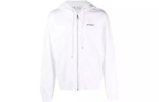 Тонкая толстовка с капюшоном Wave Outl Diagonal Off-White, белый