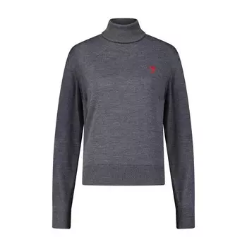 Тонкая водолазка из шерсти. Ami Paris, серый