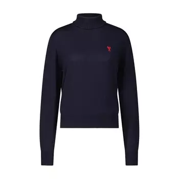 Тонкая водолазка из шерсти. Ami Paris, синий