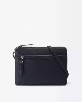 Тонкая женская сумка через плечо на молнии однотонного цвета Parfois, темно-синий