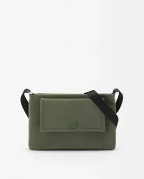 Тонкая женская сумка через плечо с застежкой-молнией и прочным внешним карманом Parfois, цвет Kaki