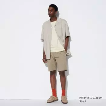 Тонкие эластичные шорты UNIQLO, бежевый