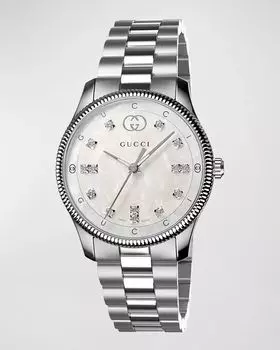 Тонкие часы G-Timeless Gucci, цвет Mother Of Pearl