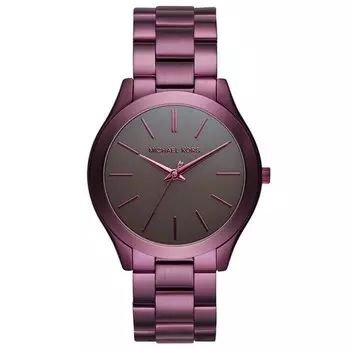 Тонкие часы сливового цвета mk3551 для подиума Michael Kors, фиолетовый