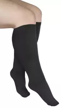 Тонкие гольфы Janastyle "BIG" (3 пары), на обхват икры до 56 см, черный