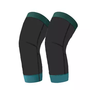 Тонкие и теплые велосипедные рукава и чехлы для ног, ветрозащитные спортивные флисовые рукава, наколенники и леггинсы для мужчин и женщин, зимние, осенние и зимние чехлы для ног, короткая модель, черный и зеленый, размер M Xianluozi