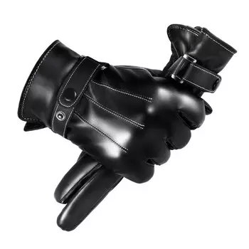 Тонкие кожаные перчатки для зимней езды, а также бархатные и утолщенные перчатки для сохранения тепла, ветрозащитные и водонепроницаемые перчатки для езды на мотоцикле с сенсорным экраном, пятый стиль Xianluozi