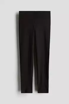 Тонкие леггинсы в рубчик H&M, черный