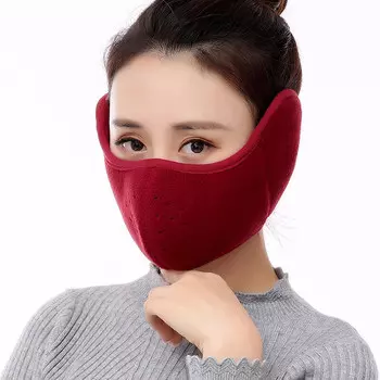 Тонкие наушники, теплые наушники, защита ушей для езды на велосипеде, наушники, ветрозащитные наушники, винно-красные*2 Xianluozi