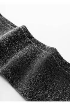 Тонкие носки с люрексом Mango, серебряный