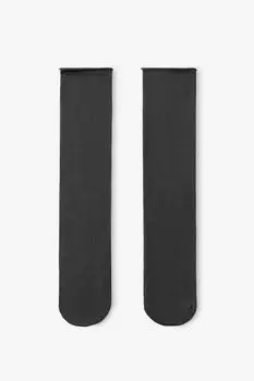 Тонкие носки в рубчик ZARA, цвет Charcoal grey