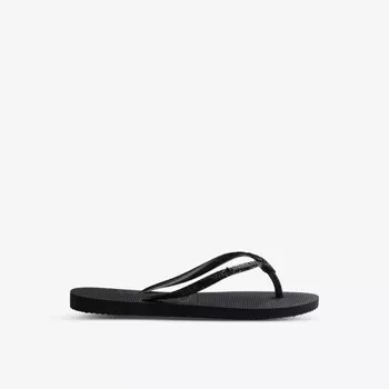 Тонкие резиновые шлепанцы с блестками II Havaianas, черный