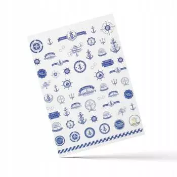 Тонкие самоклеящиеся наклейки для ногтей № CA-108., AllePaznokcie