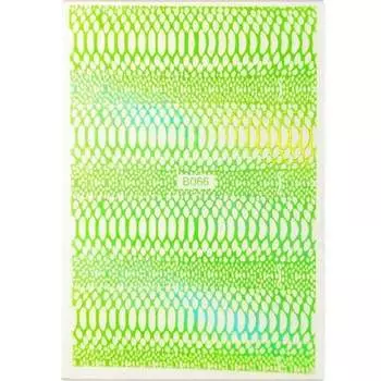 Тонкие самоклеящиеся наклейки для ногтей Snake Skin Green Opal № B066, AllePaznokcie