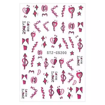 Тонкие самоклеящиеся наклейки для ногтей STZ-CS200 MollyLac, Molly Lac