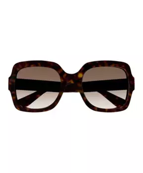 Тонкие солнцезащитные очки из ацетата квадратной формы Gucci, коричневый