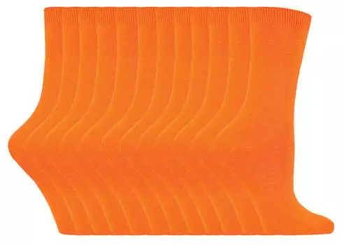 Тонкие удобные разноцветные женские носки до щиколотки Sock Snob, оранжевый