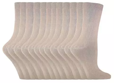 Тонкие удобные разноцветные женские носки до щиколотки Sock Snob, бежевый