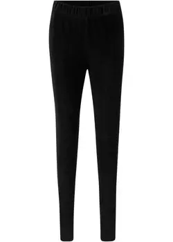 Тонкие вельветовые леггинсы с широким удобным поясом Bpc Bonprix Collection, черный