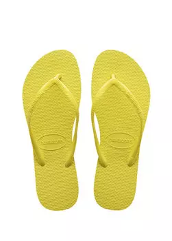 Тонкие желтые женские пляжные тапочки Havaianas