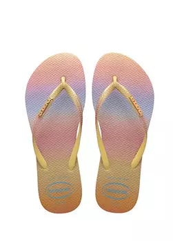 Тонкие женские пляжные тапочки с градиентом sunset Havaianas