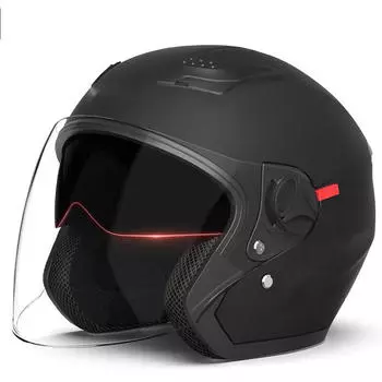 Тонкий электрический велосипедный шлем Luozi, всесезонный, универсальная защитная шапка, велосипедный полушлем, полный шлем, двойное зеркало, черный Xianluozi