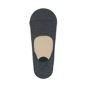 Тонкий чехол на ногу с противоскользящим каблуком (мужской) MUJI, угольно-серый
