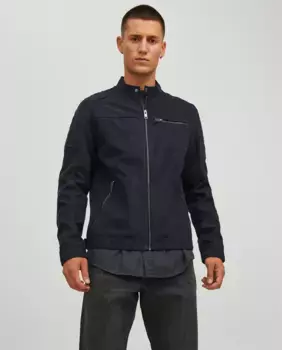 Тонкий черный мужской пиджак Jack & Jones, черный