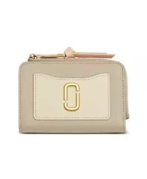 Тонкий двойной кошелек Marc Jacobs, бежевый