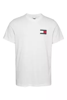 Тонкий джемпер с флагом из 100% хлопка Tommy Jeans, белый