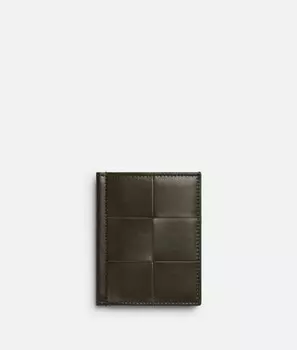 Тонкий футляр для карточек с клапаном на кассете Bottega Veneta