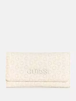 Тонкий кошелек-клатч с тисненым логотипом Bowie Guess Factory, цвет Blush