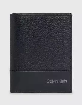 Тонкий кожаный кошелек Calvin Klein RFID в цвете Ck Black