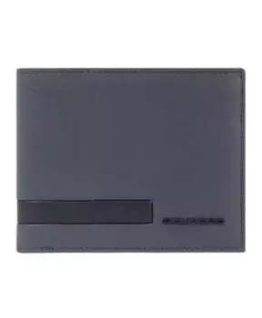 Тонкий кожаный кошелек Piquadro, серый