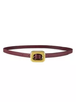 Тонкий кожаный ремень Bottega Veneta, бордовый