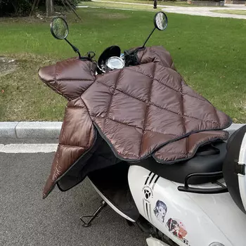 Тонкий Luozi лобовое стекло электромобиля, зимнее аккумуляторное лобовое стекло автомобиля, шарф на шею, боковая защита, коричневые большие перчатки с двойной завязкой Xianluozi