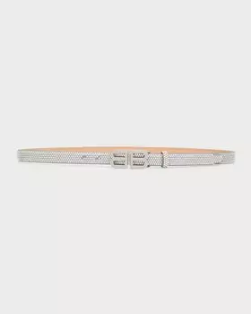 Тонкий ремень BB Hourglass со стразами Balenciaga