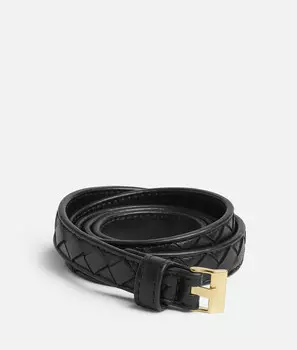 Тонкий ремешок Bottega Veneta, черный