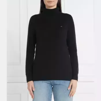 Тонкий рулон шерсти из шерсти Tommy Hilfiger, черный