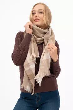 Тонкий шарф Budmil, бежевый/серый