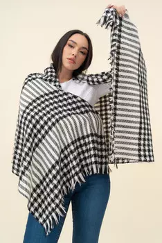 Тонкий шарф Budmil, черно-белый