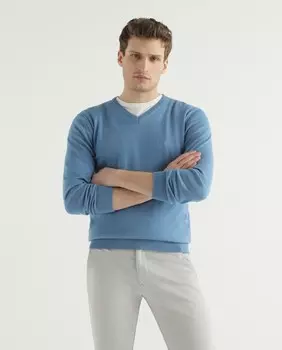 Тонкий синий мужской свитер Florentino, синий